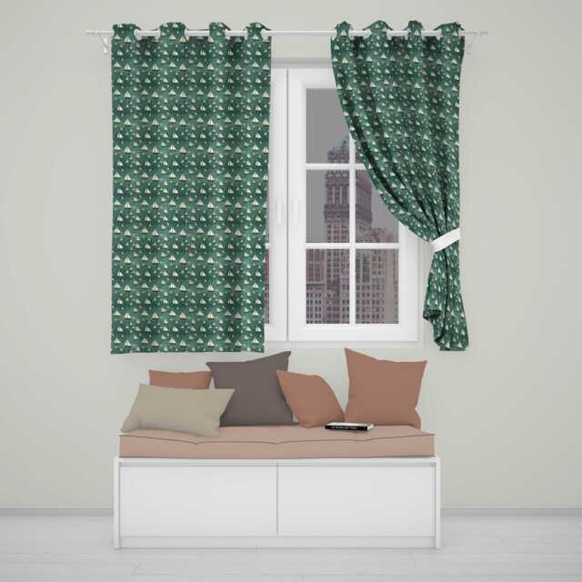 Minimal Sailing Boats Teal Sea Seamless Pattern Readymade Eyelet Ring Top Thermal 100% Blackout Curtains - image 1