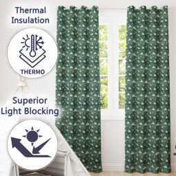 Minimal Sailing Boats Teal Sea Seamless Pattern Readymade Eyelet Ring Top Thermal 100% Blackout Curtains - thumbnail 3