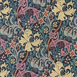 Custom Made To Measure Roman Blind Shade William Morris Golden Lily Moonstone Hand Crafted - thumbnail 2