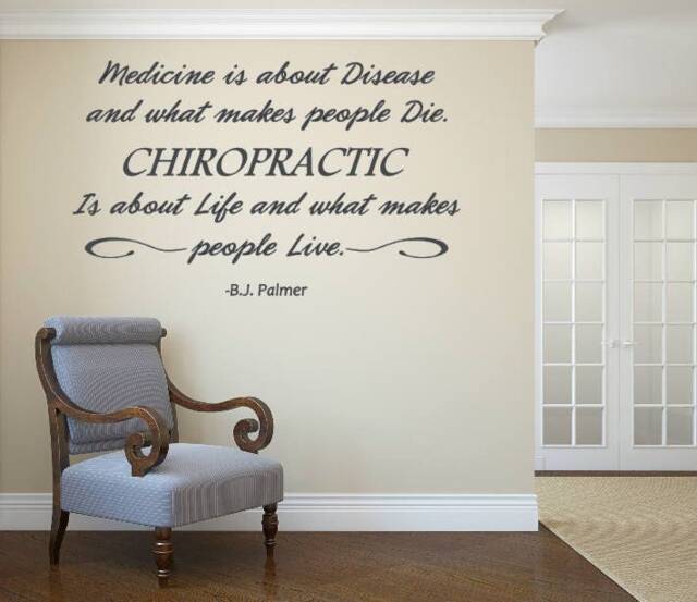 Medicine Is About Disease & What Makes People Die. Chiropractic Life Live. B. J. Palmer. Vinyl Wall Decal - image 1