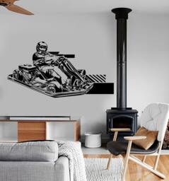 Wall Vinyl Art Decal Karting Formula 1 Kart Racing Superkart Speed Car Decor 1315Dz - thumbnail 1