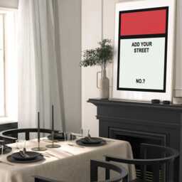 Personalised Monopoly Inspired, Print Wall Art , Home Decor, Gift Idea , Any Street Name Number Board Game Prints New Home Card Gift A3 A2 A1 - thumbnail 2