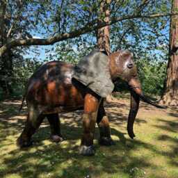 Large Recycled Metal Handmade Safari Elephant. Garden Outdoor Sculpture. Handcrafted Metal Elephant Statue - thumbnail 4