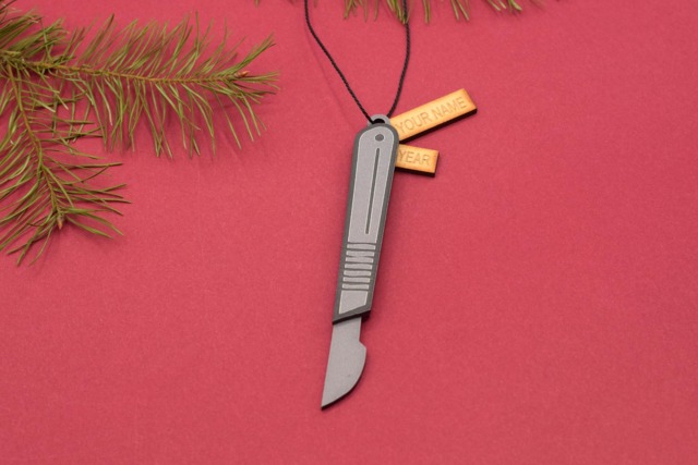 Acrylic Scalpel Christmas Ornament Doctor Medical Instruments Gift Embalmer Mortician Healthcare Workers Surgeon - image 1