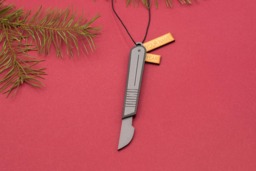 Acrylic Scalpel Christmas Ornament Doctor Medical Instruments Gift Embalmer Mortician Healthcare Workers Surgeon - thumbnail 1