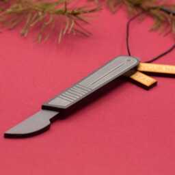 Acrylic Scalpel Christmas Ornament Doctor Medical Instruments Gift Embalmer Mortician Healthcare Workers Surgeon - thumbnail 3