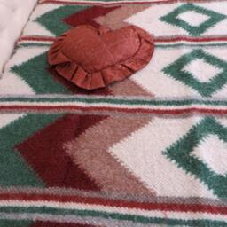 Handwoven Organic Wool Blanket Carpathian Hutsul Design - thumbnail 2