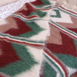 Handwoven Organic Wool Blanket Carpathian Hutsul Design - thumbnail 3
