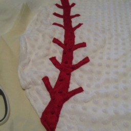 Baby Baseball Blanket 35 By 35 - thumbnail 3