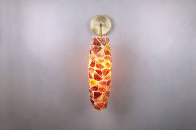Wall Lamp With Oysters , Mussel Lamp, Clam Sconce Vanity Light Fixture, Mid Century Modern, Sconce - image 1