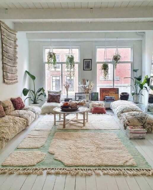 Moss Green 3D Grid Rug, Textured Moroccan Berber Carpet, Large Area Shag Biophilic Modern Decor, Custom Sage High-Low Pile Mat - image 1