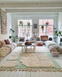 Moss Green 3D Grid Rug, Textured Moroccan Berber Carpet, Large Area Shag Biophilic Modern Decor, Custom Sage High-Low Pile Mat
