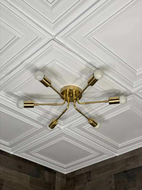 Tarka Modern 6 Light Mid Century Semi Flush - image 1