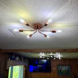 Tarka Modern 6 Light Mid Century Semi Flush - thumbnail 2