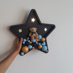 Baby Room Wall Decor, Nursery Decor , Gifts Wooden Teddy Bear Art, Door Ornament - thumbnail 2