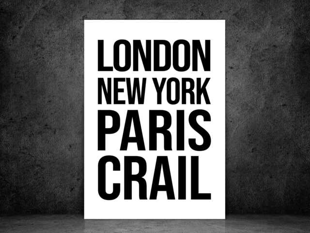 Crail Iconic Bold Town Scotland Print Poster - Fife Gift Bespoke A5 A4 A3 Framed Or Unframed - image 1