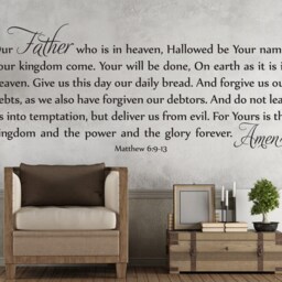 "Vinyl Wall Art Decal - Matthew 69-13 The Lord's Prayer ""Our Father Who Is in Heaven, Hallowed Be Your Name. Kingdom Come..." - thumbnail 2