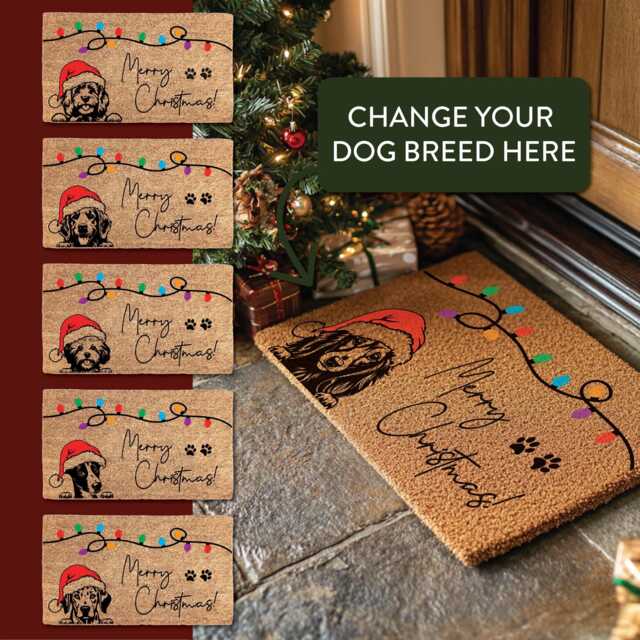 Custom Dog Doormat - Mom Gift Mum Front Door Pet Rug Christmas Owner Mat - image 1