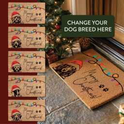 Custom Dog Doormat - Mom Gift Mum Front Door Pet Rug Christmas Owner Mat - thumbnail 1
