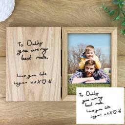 Personalised Handwriting Wooden Photo Frame - Keepsake Gift - thumbnail 2
