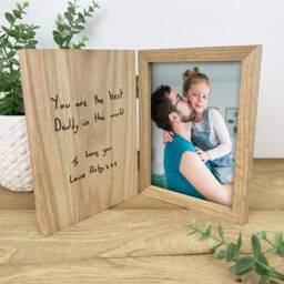 Personalised Handwriting Wooden Photo Frame - Keepsake Gift