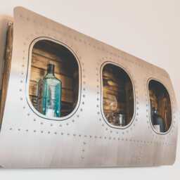 Airplane Window Shelf - Aviation Wall Bar Handmade Aircraft Furniture Pilot Gift Decor Aluminum - thumbnail 3