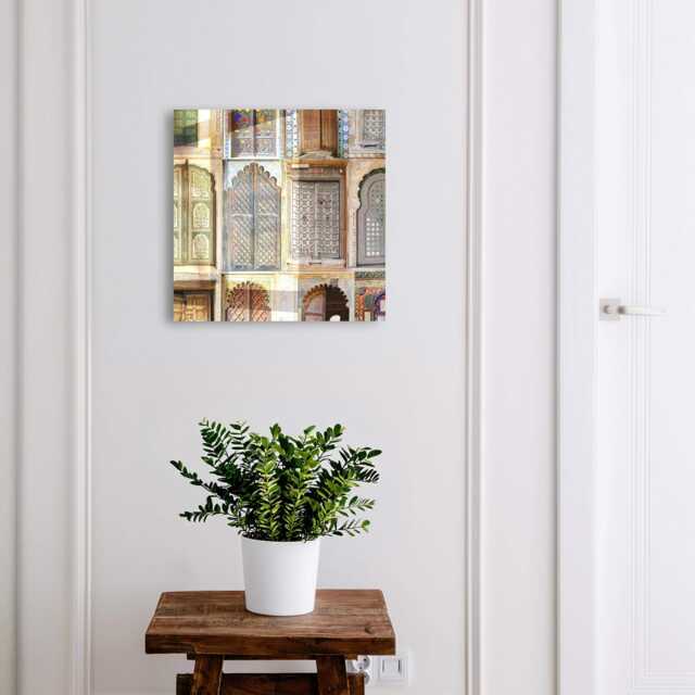 Colorful Windows Key Cabinet For Home, Yellow Industrial Box, Eclectic Architecture, Lovers Of Architecture & Art - image 1