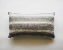 Blue Striped Pillow Cover Decorative, Modern Minimalist Lumbar With Stripes, Organic Decor, Simple Decorative Cushions - thumbnail 1
