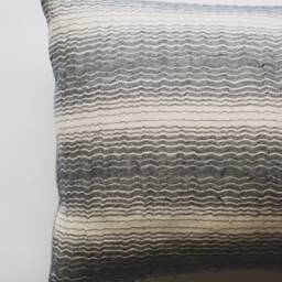 Blue Striped Pillow Cover Decorative, Modern Minimalist Lumbar With Stripes, Organic Decor, Simple Decorative Cushions - thumbnail 2