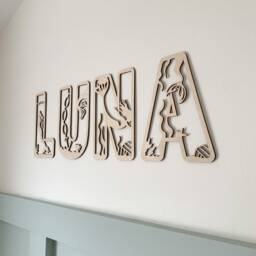 Mermaid Nursery Decor, Ocean Wood Name Sign, Custom Wall Art - thumbnail 3