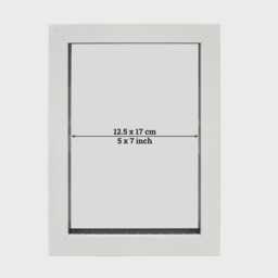 White 3D Box Photo Frame 5x7 Inch, Glass Front, Acrylic Frame - thumbnail 2