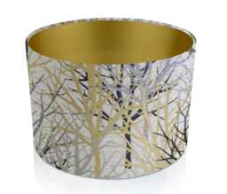 Fibre Naturelle Bolderwood Rufus Tree With Brushed Gold Interior Lampshade, Table Lamp, Pendant Shade UK Made, Nature Theme Home Decor Gift - thumbnail 1