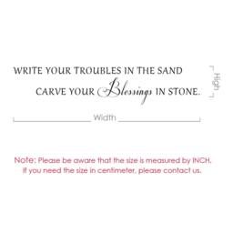 Carve Your Blessings in Stone - Vinyl Wall Decal Quotes Inspirational Words Sayings- 024 - thumbnail 4