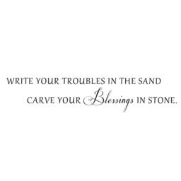 Carve Your Blessings in Stone - Vinyl Wall Decal Quotes Inspirational Words Sayings- 024 - thumbnail 3