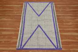 Hand Block Printed Cotton Area Rug - Boho Hallway Runner - thumbnail 1