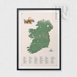 Irish Whiskey Distillery Map - Poster Distilleries Of Ireland Art Print, Lover Gift UK & Worldwide - thumbnail 1
