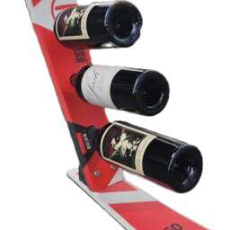 Snow Ski Wine Rack Reclaimed Decor, Handmade in Ma - thumbnail 2