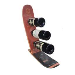 Snow Ski Wine Rack Reclaimed Decor, Handmade in Ma
