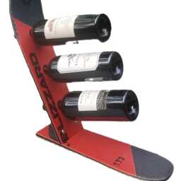 Snow Ski Wine Rack Reclaimed Decor, Handmade in Ma - thumbnail 4