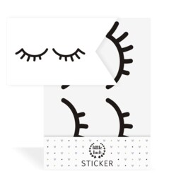 Sleepy Eyes Wall Stickers/Eyelash Decals Girls Baby Nursery - thumbnail 3