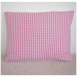 "Pink Gingham Cushion Cover 12X16 Oblong Bolster & White Check Pillow Sham 16"" X 12"" Lumbar Case Slip Pillowcase 16""X12"