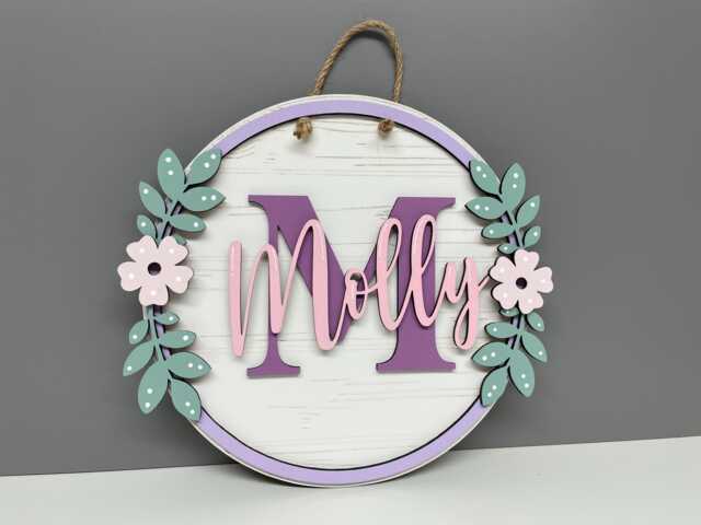 Personalised Name Plaque - Bedroom Door Sign Wall Hanging Children's Sign - image 1