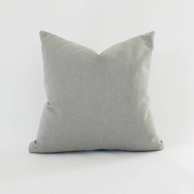 "stone Gray Canvas Pillow Cover - Minimal Cover, Hackner Home By Jona, 18""x18"", 20""x20"", 22""x22"", 24""x24" - image 1