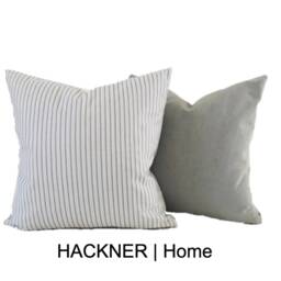 "stone Gray Canvas Pillow Cover - Minimal Cover, Hackner Home By Jona, 18""x18"", 20""x20"", 22""x22"", 24""x24" - thumbnail 4