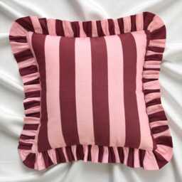 Bohemian Frill Striped Pillow Cover - Different Color Options With Edges Hello Mello Store - thumbnail 1
