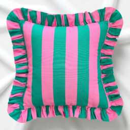 Bohemian Frill Striped Pillow Cover - Different Color Options With Edges Hello Mello Store - thumbnail 2