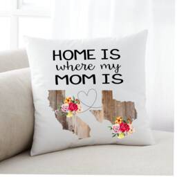 Personalized Gift For Mom, Mother's Day Pillow, Custom Pillow Case Long Distance From Daughter, All States Available - thumbnail 1