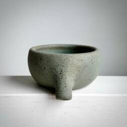 Made To Order Aged-Green Rustic Soapdish W/strainer For Bathroom Sink, Ceramic, Pottery, Handmade, Soap Dish, Sponge Tray, Spongedish - thumbnail 2