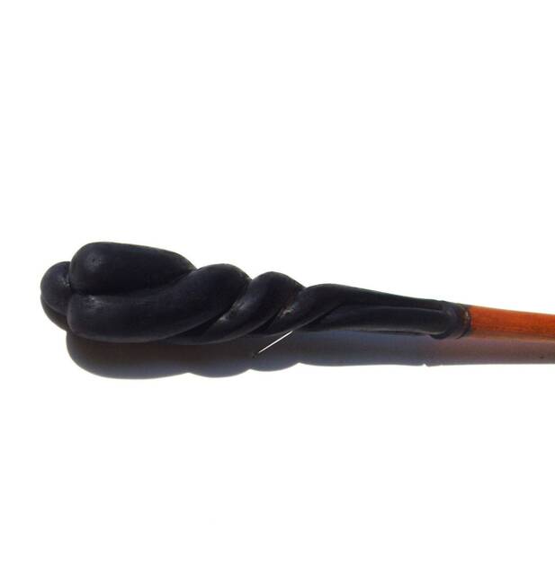 Black Cherry Twisted Wand, Fully Hand Carved Wood, Real Hand Cherry Wood - image 1