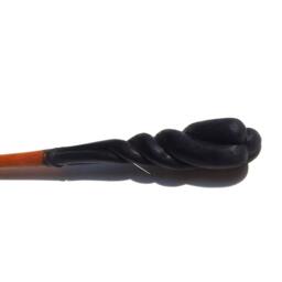 Black Cherry Twisted Wand, Fully Hand Carved Wood, Real Hand Cherry Wood - thumbnail 3